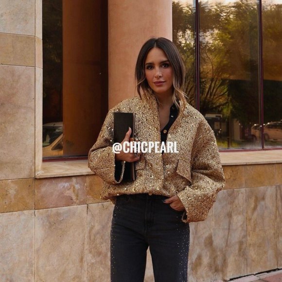 Zara STRAIGHT CUT BEADED ANKLE JEANS WITH A HIGH WAIST - Picture 9 of 11